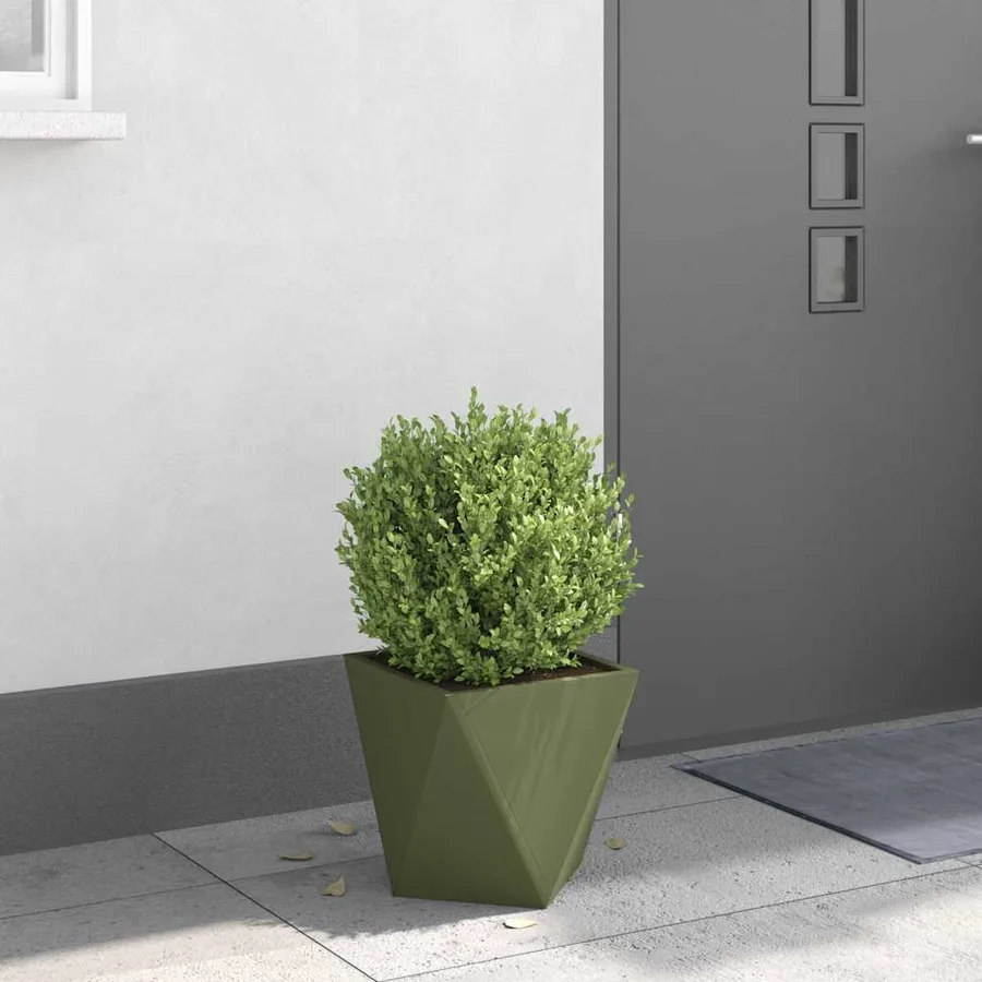 Jardinière Vert olive 30 x 30 x 30 cm Acier - 4