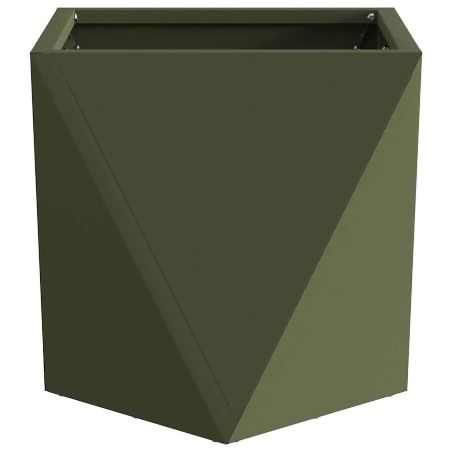 Jardinière Vert olive 30 x 30 x 30 cm Acier - 5