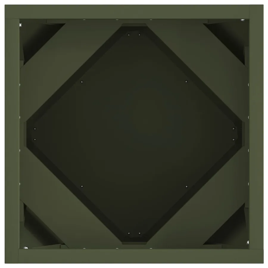 Jardinière Vert olive 30 x 30 x 30 cm Acier - 6