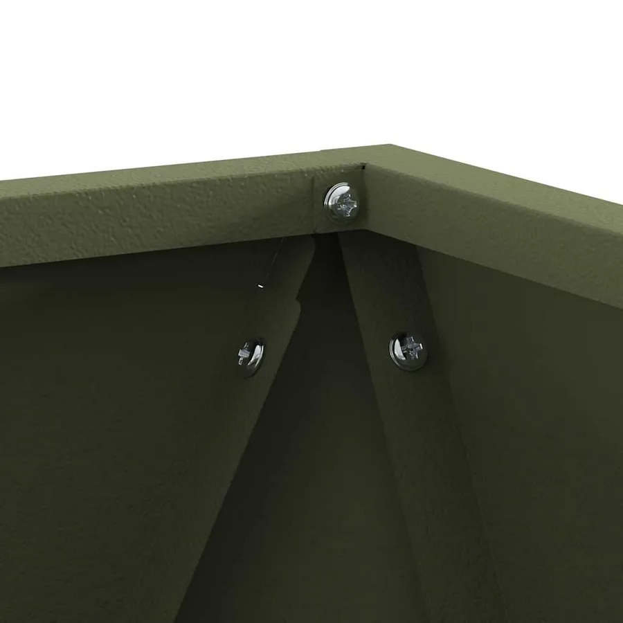 Jardinière Vert olive 30 x 30 x 30 cm Acier - 7