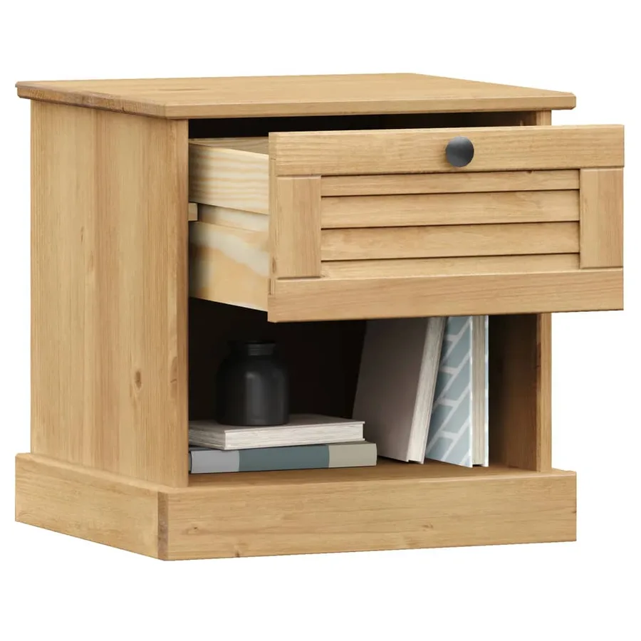 Table de chevet VIGO 42x35x42 cm bois de pin massif - 3