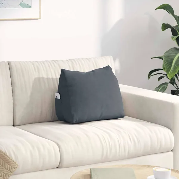 Coussin de Dos Gris foncé 45 x 20 x 35 cm