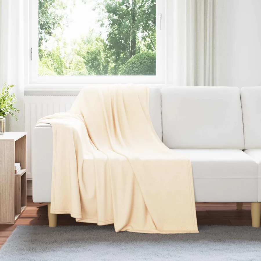 Couvertures à jeter 6 pcs Crème 170 x 130 cm Toison