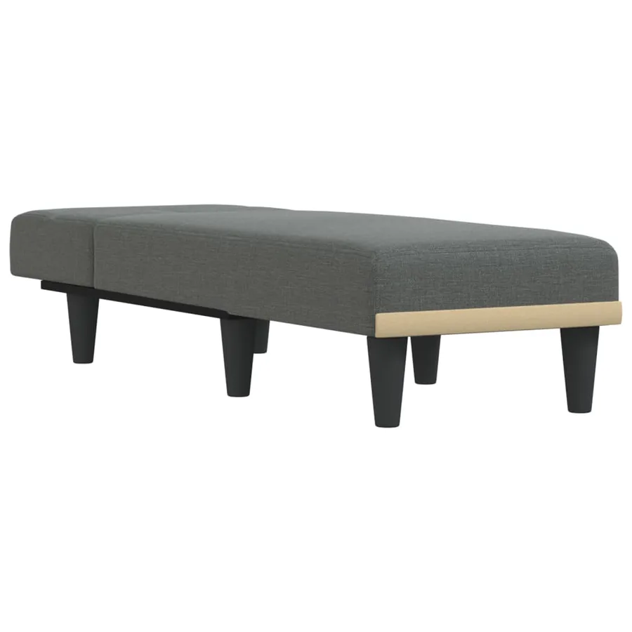 Chaise longue gris foncé tissu - 3