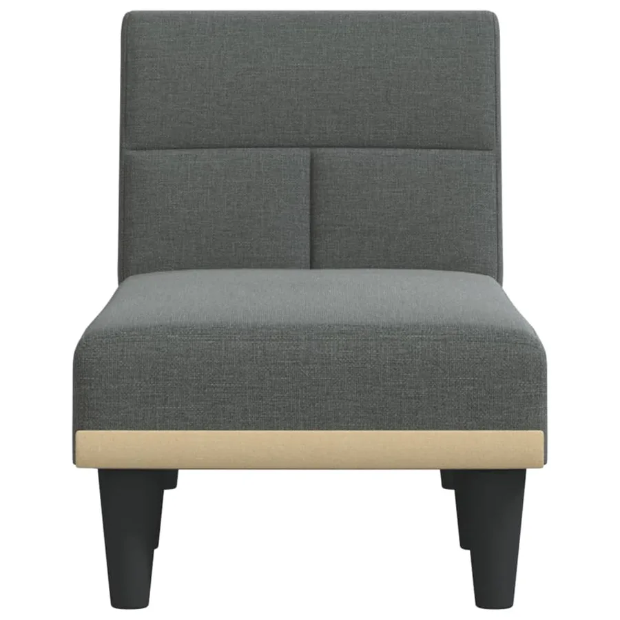 Chaise longue gris foncé tissu - 4