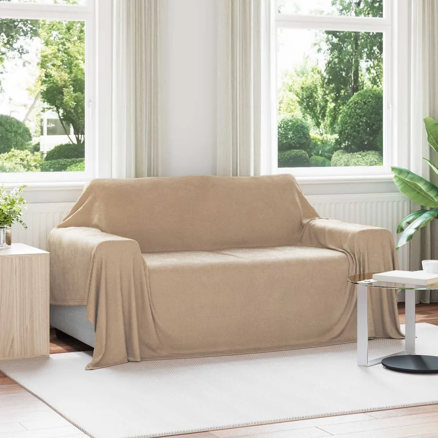 Couvertures à jeter 6 pcs Camel 280 x 210 cm Toison