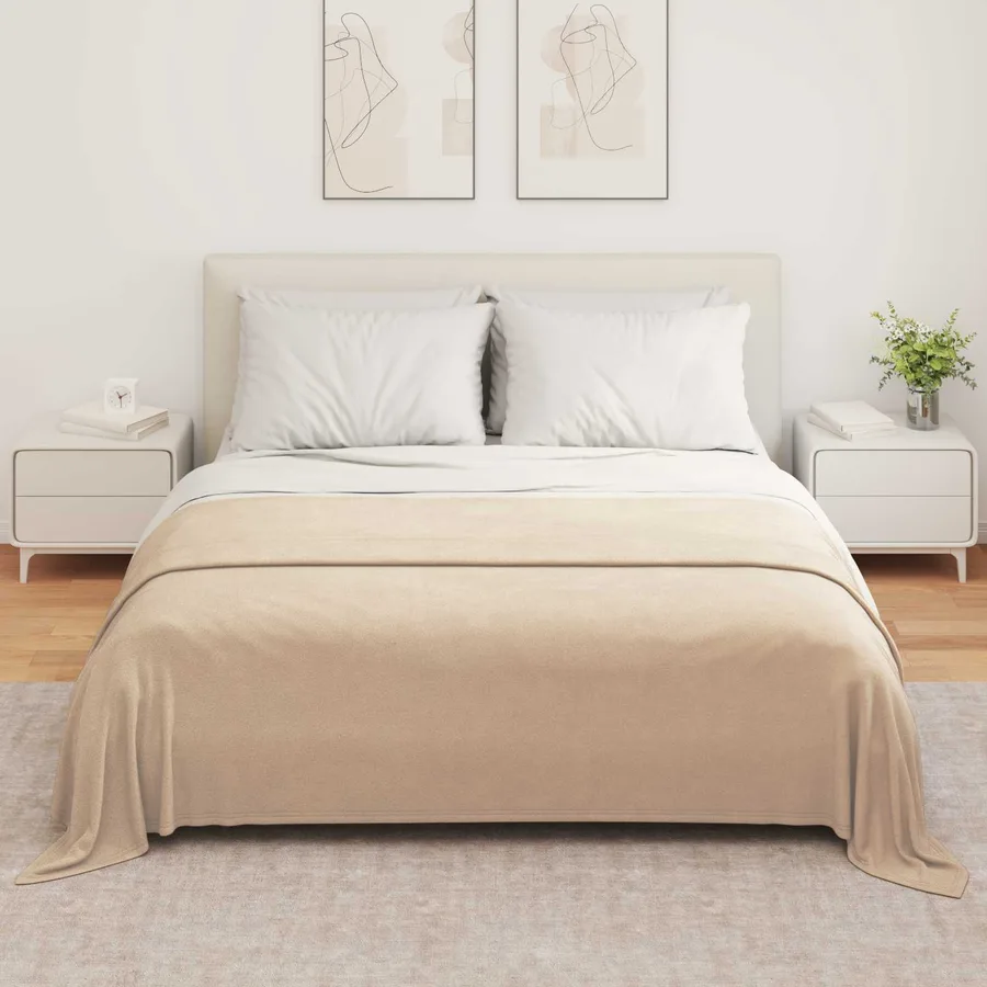 Couvertures à jeter 6 pcs Camel 280 x 210 cm Toison - 3