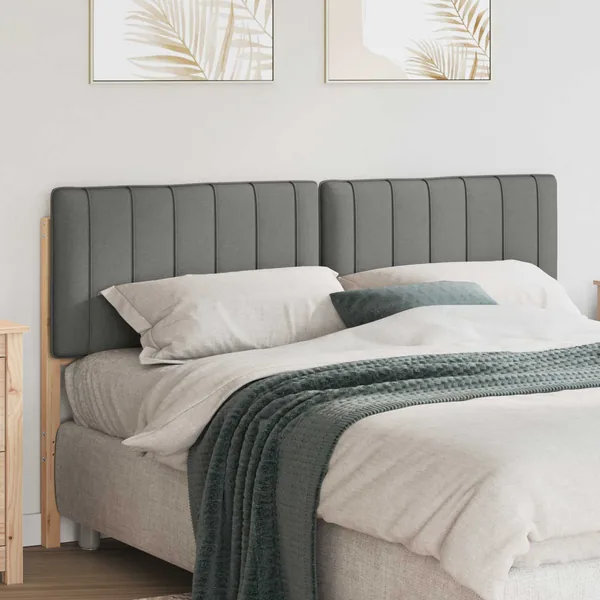 Tête de lit capitonnée Marron et gris clair 150 cm Pin massif
