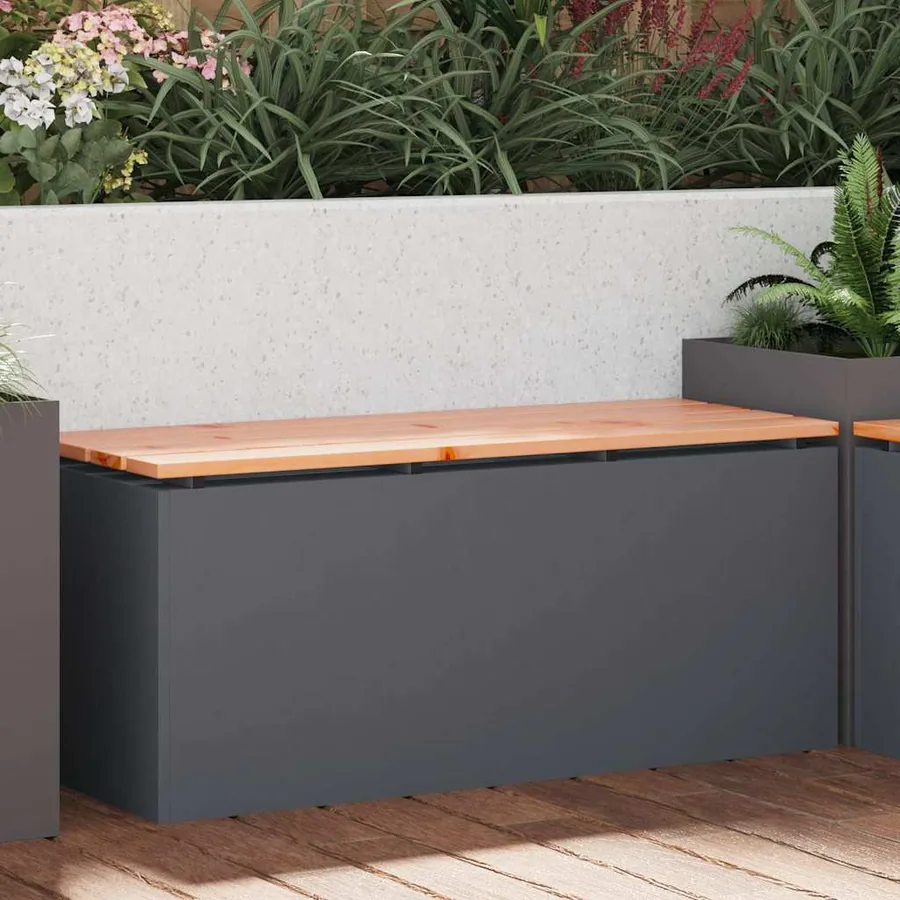Banc de jardin Anthracite 100 x 40 x 43 cm Acier