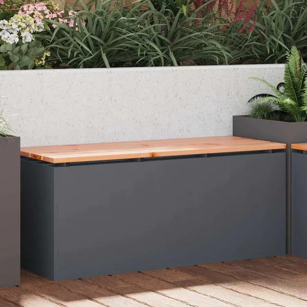 Banc de jardin Anthracite 100 x 40 x 43 cm Acier
