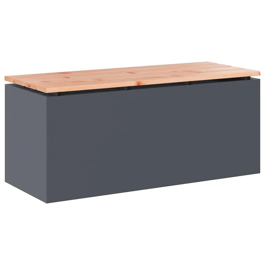 Banc de jardin Anthracite 100 x 40 x 43 cm Acier - 2