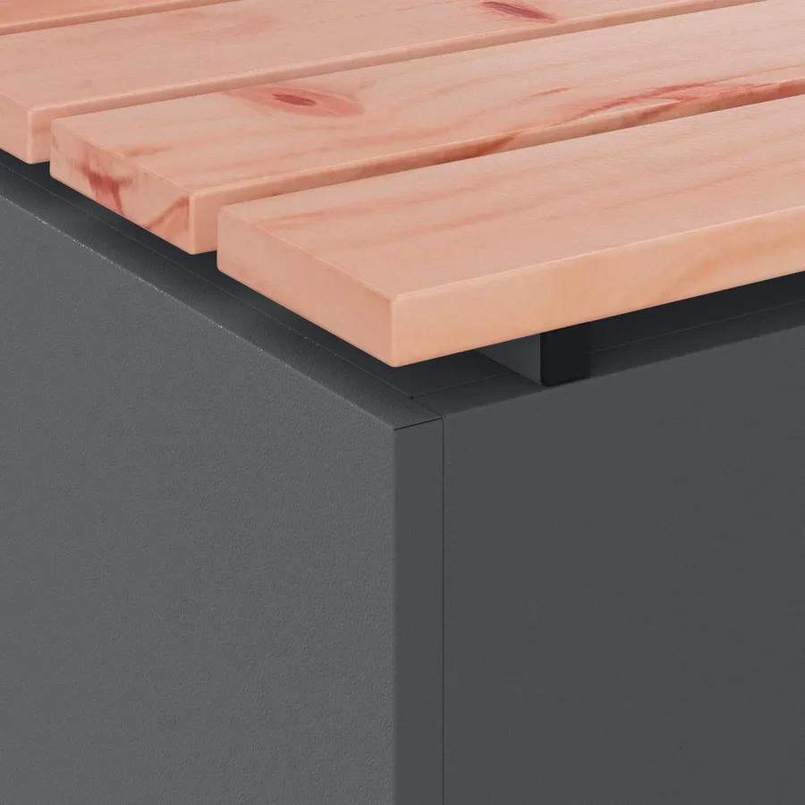 Banc de jardin Anthracite 100 x 40 x 43 cm Acier - 7