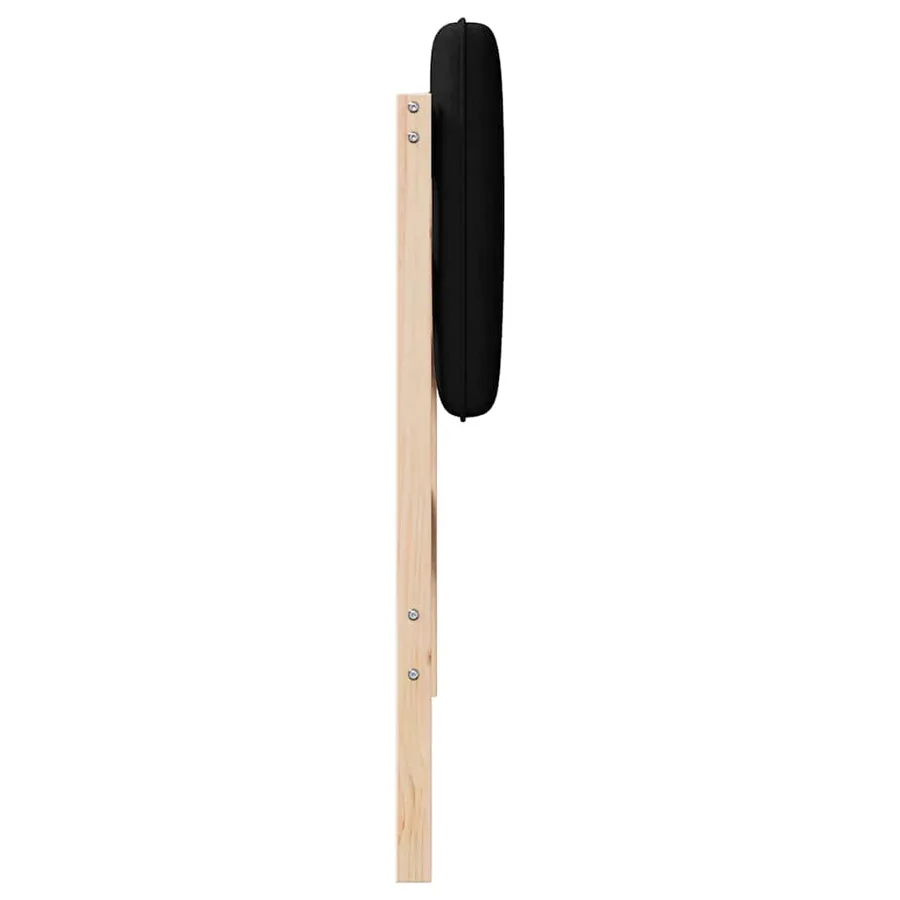 Tête de lit capitonnée Marron et Noir 90 cm Pin massif - 5