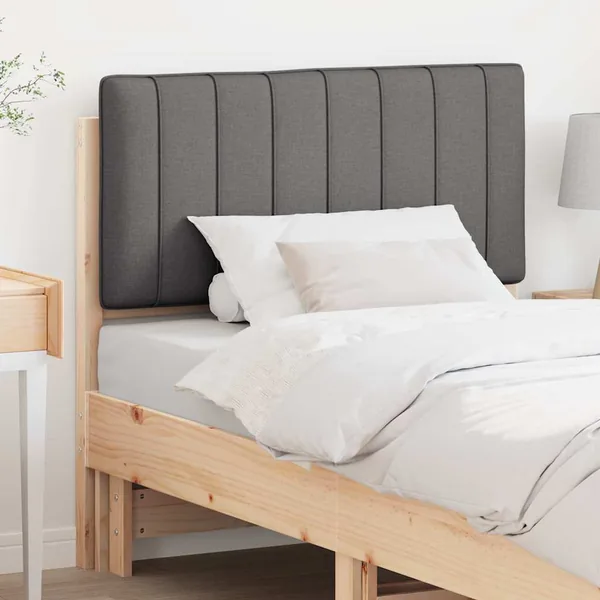 Tête de lit capitonnée Brun et gris foncé 90 cm Pin massif