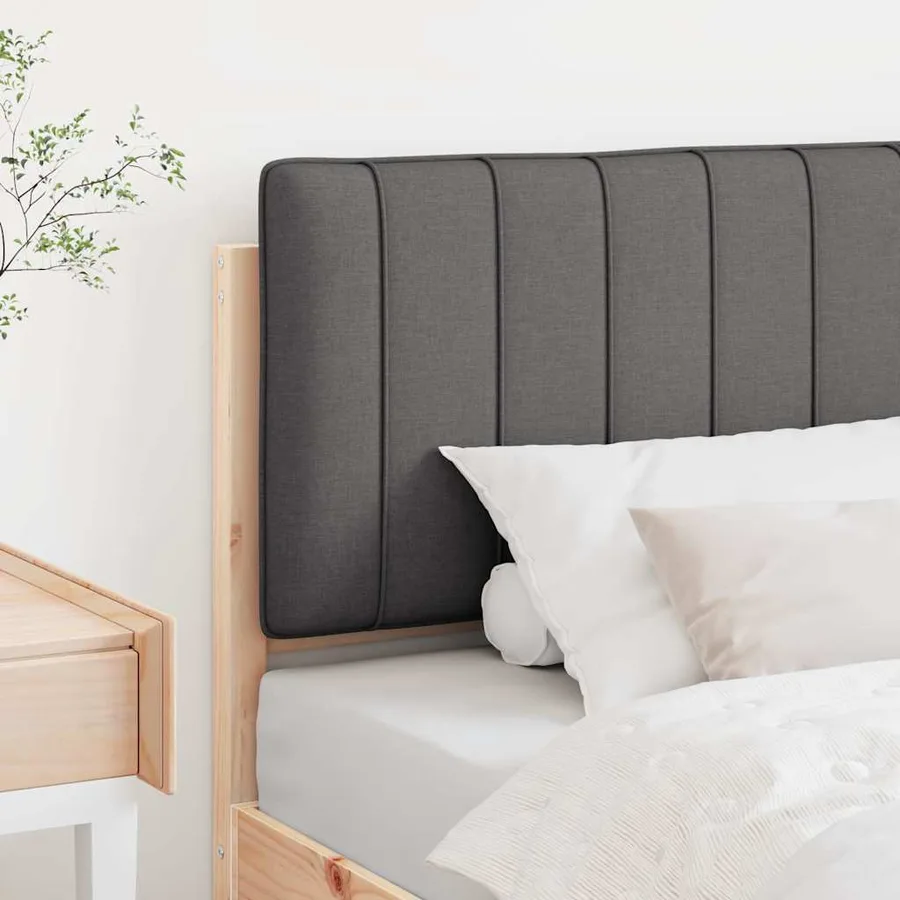 Tête de lit capitonnée Brun et gris foncé 90 cm Pin massif - 3