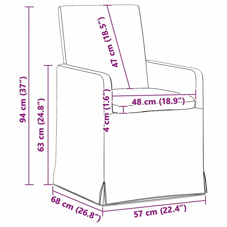 Chaises de salle à manger 2 pcs Gris clair 57 x 67 x 95 cm - 11