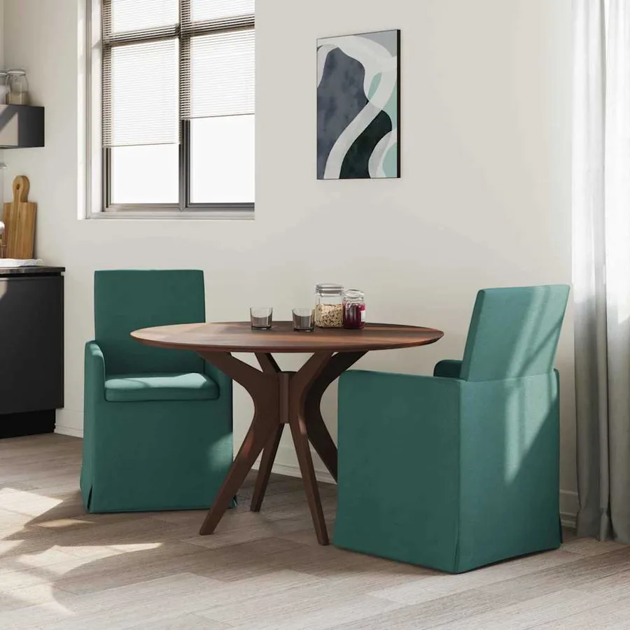 Chaises de salle à manger 2 pcs Vert foncé 57 x 67 x 95 cm - 3