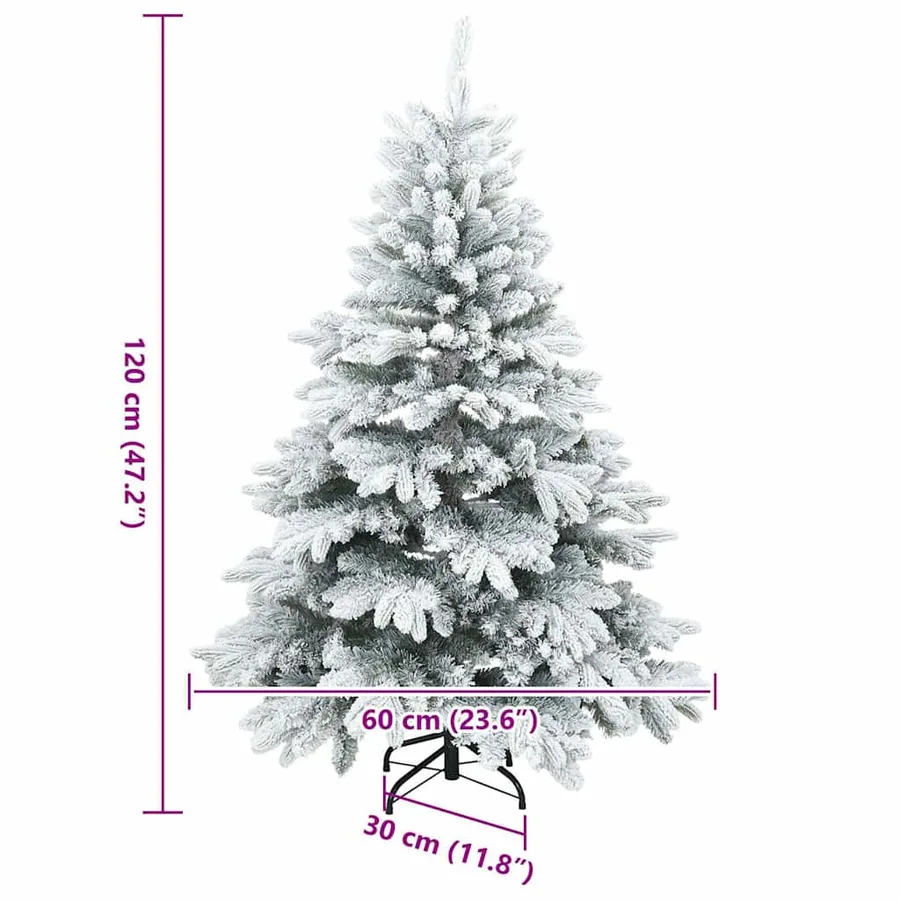 Sapin de Noël artificiel avec 150 LED Blanc 120 cm PE et PVC - 13