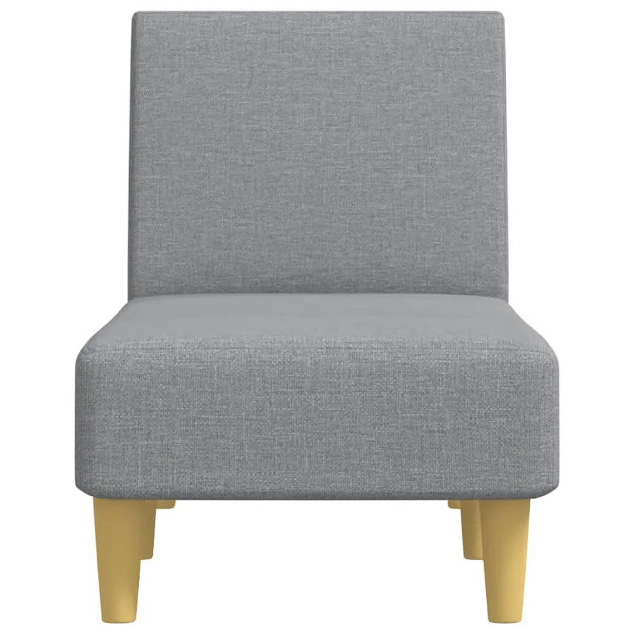 Chaise longue gris clair tissu - 4