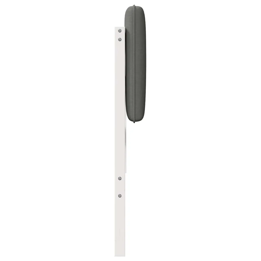 Tête de lit capitonnée Blanc et gris clair 120 cm Pin massif - 5
