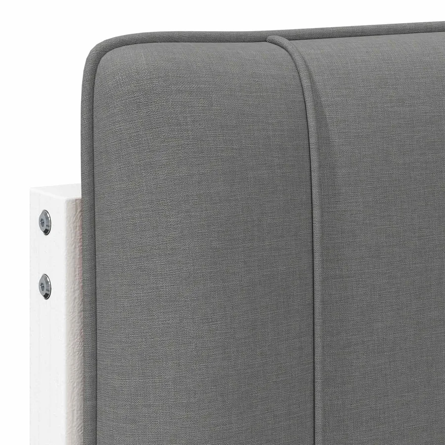 Tête de lit capitonnée Blanc et gris clair 120 cm Pin massif - 9