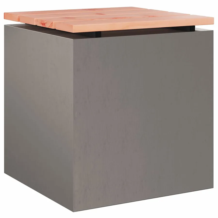 Banc de jardin 1 -Seater 40 x 40 x 43 cm Rouillé Carré - 4