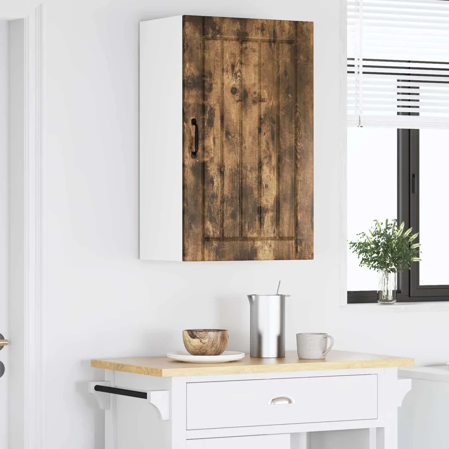 Meuble mural LUCCA Chêne fumé 50 x 31 x 80 cm Bois d'ingénierie - 4