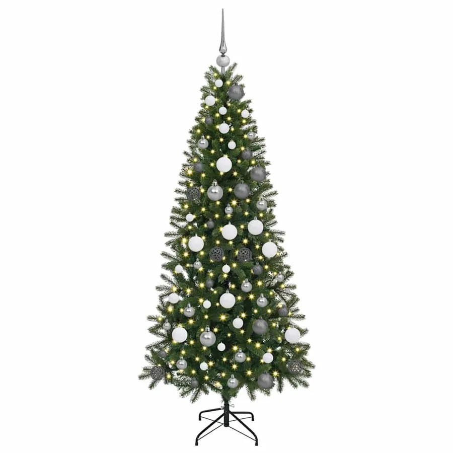 Sapin de Noël artificiel avec 300 LED Vert 180 cm PE et PVC - 3