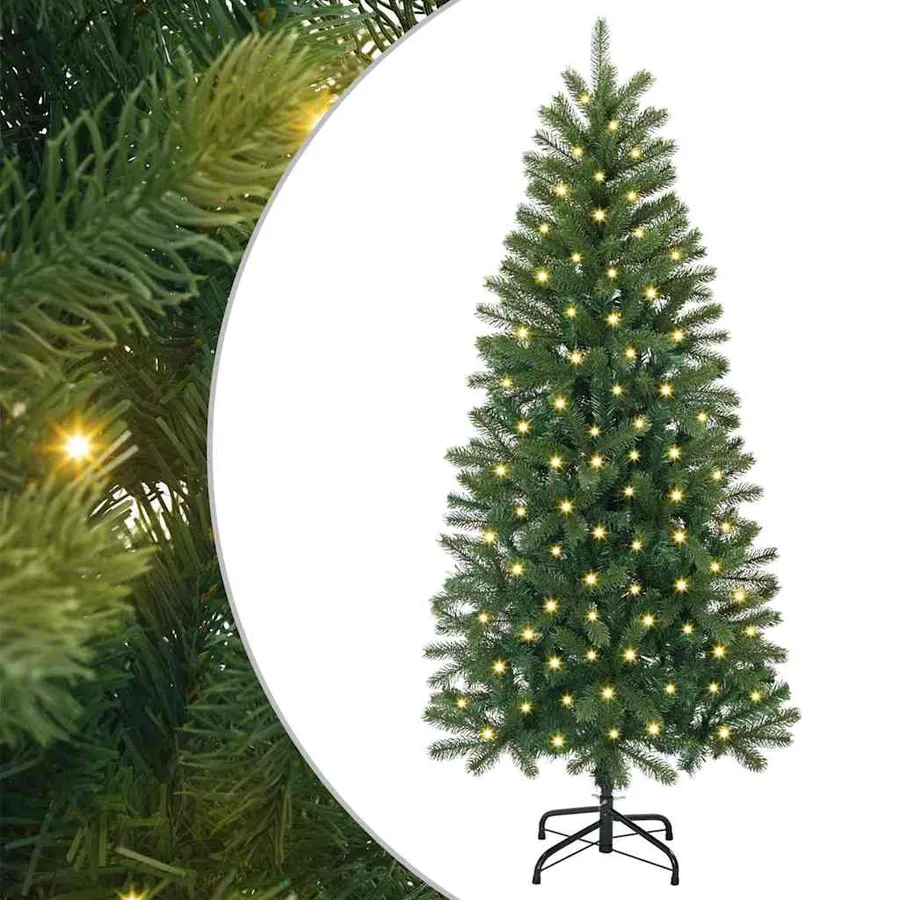 Sapin de Noël artificiel avec 150 LED Vert 120 cm PE et PVC - 2