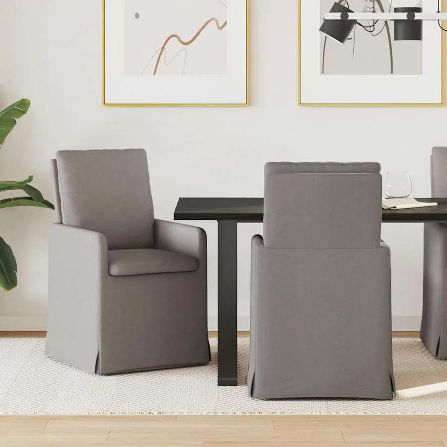 Chaises de salle à manger 2 pcs Taupe 57 x 67 x 98 cm tissu