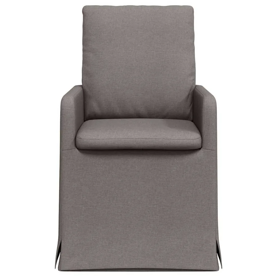Chaises de salle à manger 2 pcs Taupe 57 x 67 x 98 cm tissu - 4