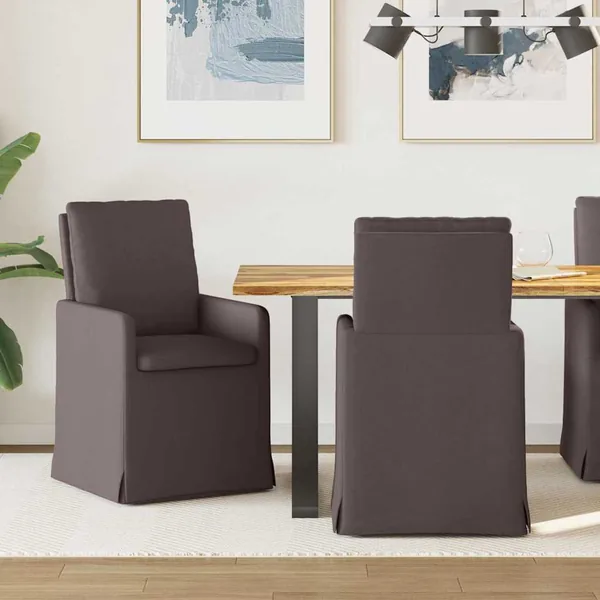 Chaises de salle à manger 2 pcs Marron foncé 57 x 67 x 98 cm