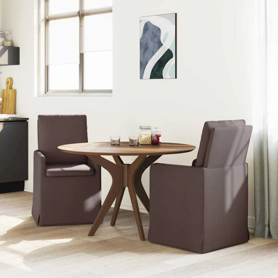 Chaises de salle à manger 2 pcs Marron foncé 57 x 67 x 98 cm - 3