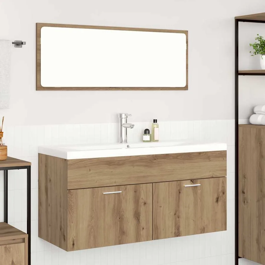 Armoire de salle de bain Chêne artisanal 100 x 38,5 x 46 cm - 4