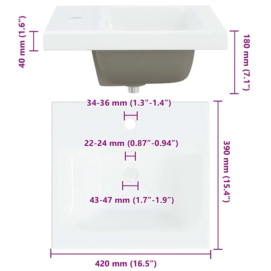 Meuble de Lavabo de Salle de Bain Marron 42 x 39 x 52 cm - 13