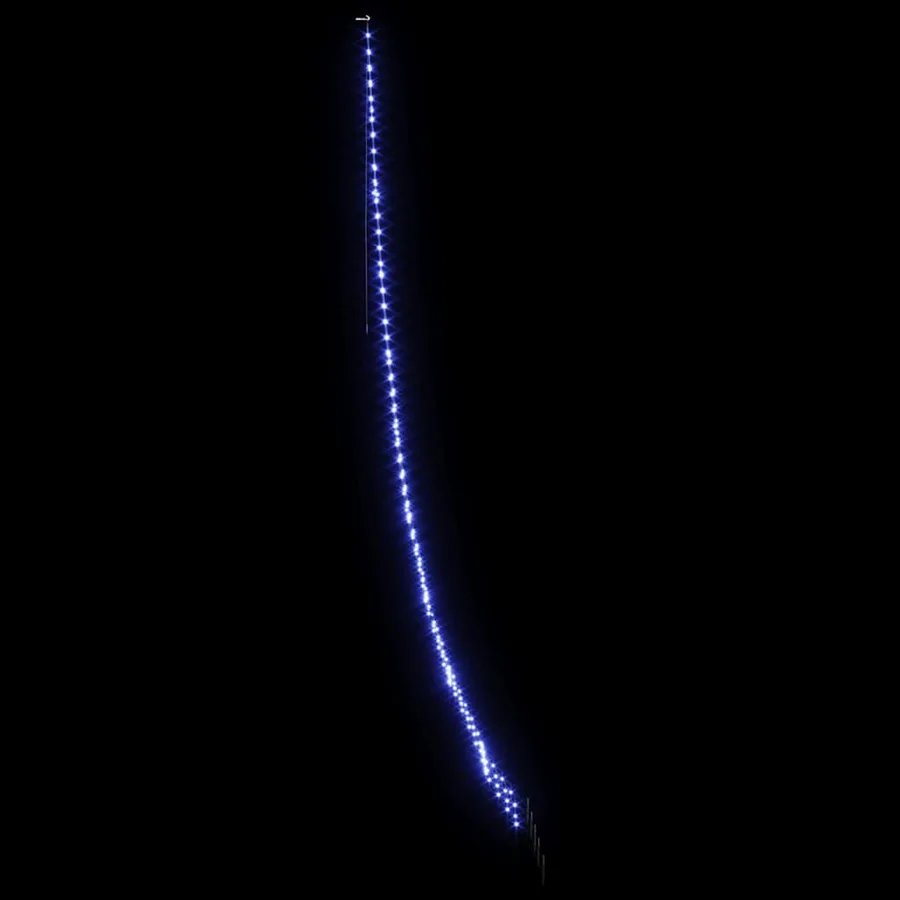 Arbre de Noël LED avec piquets au sol Bleu 511 cm Métal - 5