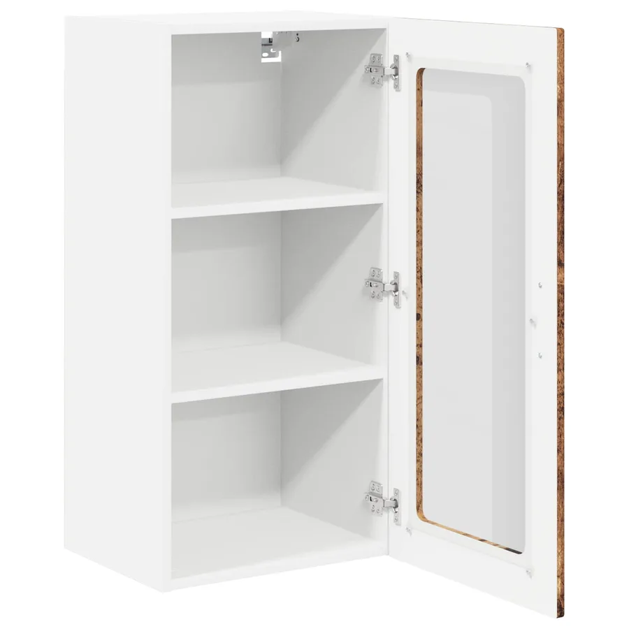 Cabinet en verre mural LUCCA 2 pcs Bois ancien 40 x 31 x 80 cm - 5