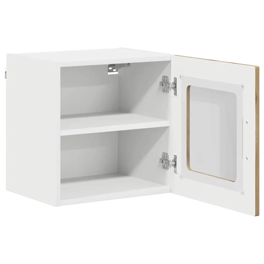 Cabinet en verre mural LUCCA Chêne artisanal 40 x 31 x 40 cm - 5