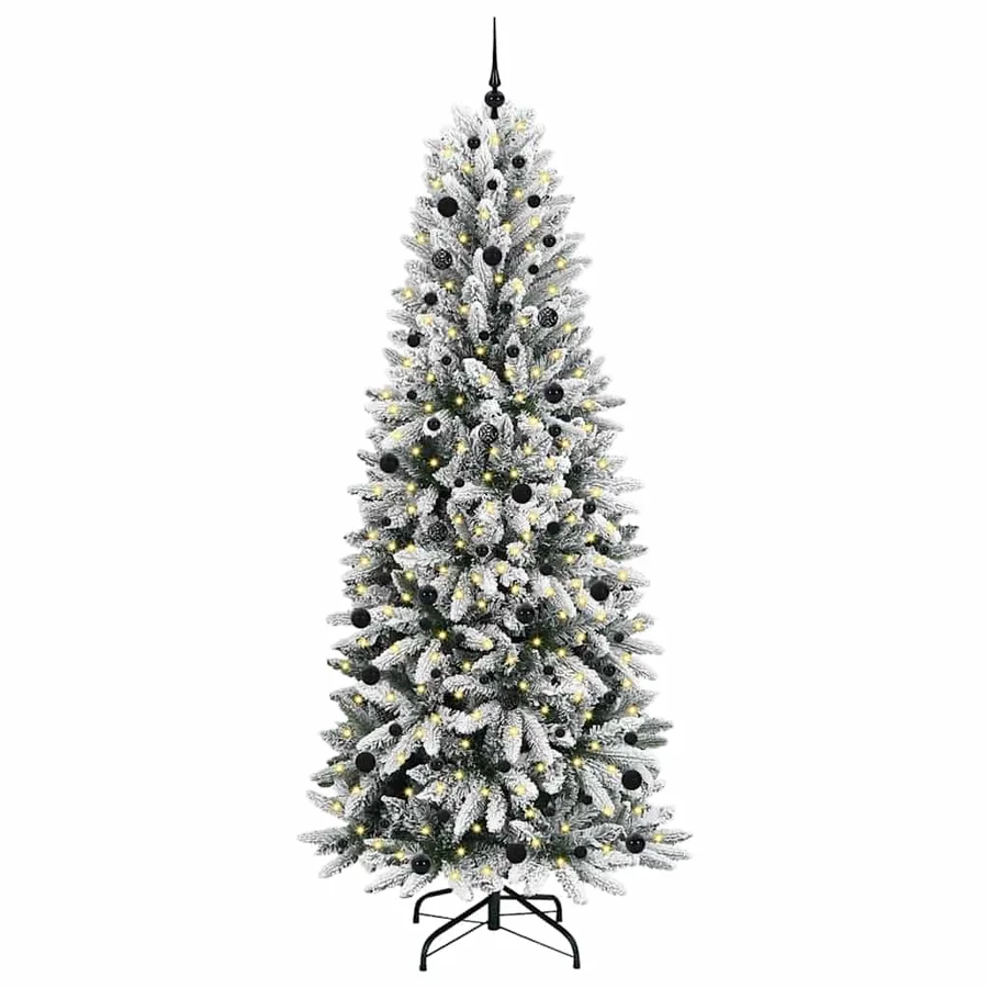 Sapin de Noël artificiel avec 300 LED avec support Blanc 240 cm - 3