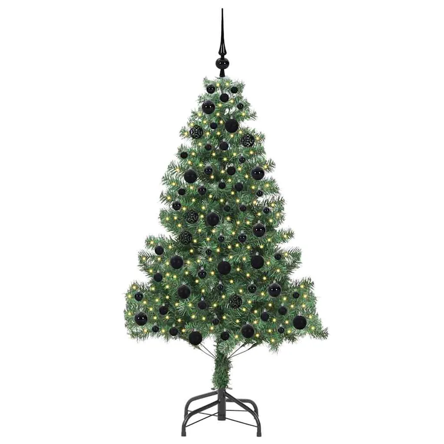 Sapin de Noël avec 300 LED avec support Vert 180 cm PVC - 3