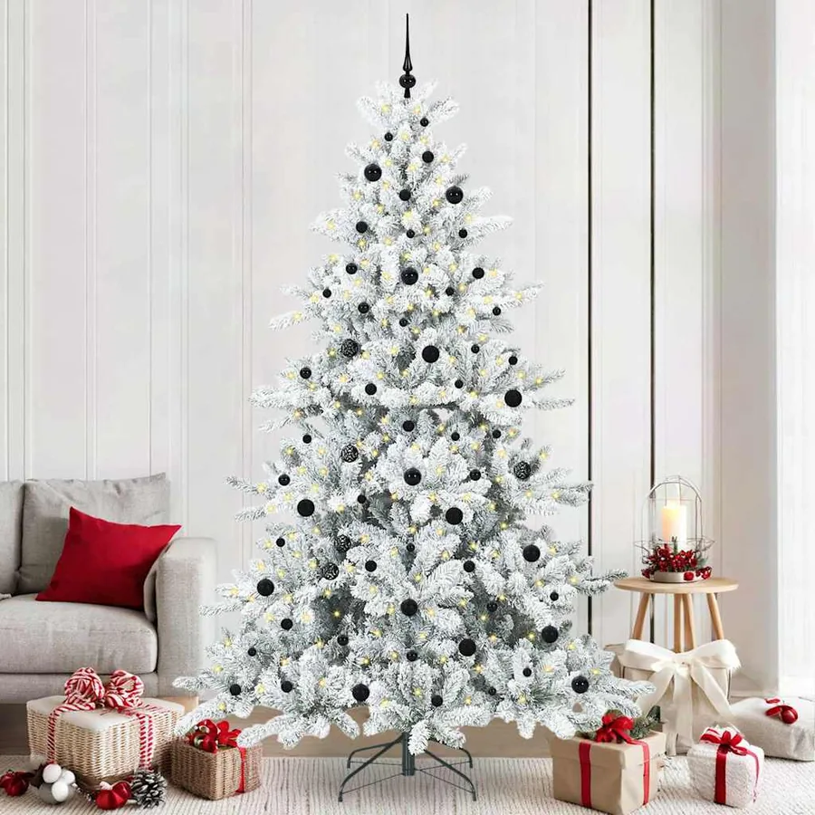 Sapin de Noël Artificiel à Branches Articulées Blanc 240 cm