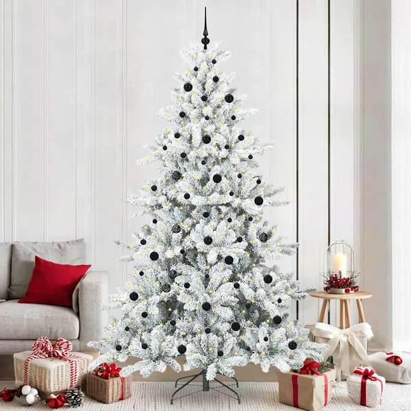 Sapin de Noël Artificiel à Branches Articulées Blanc 240 cm