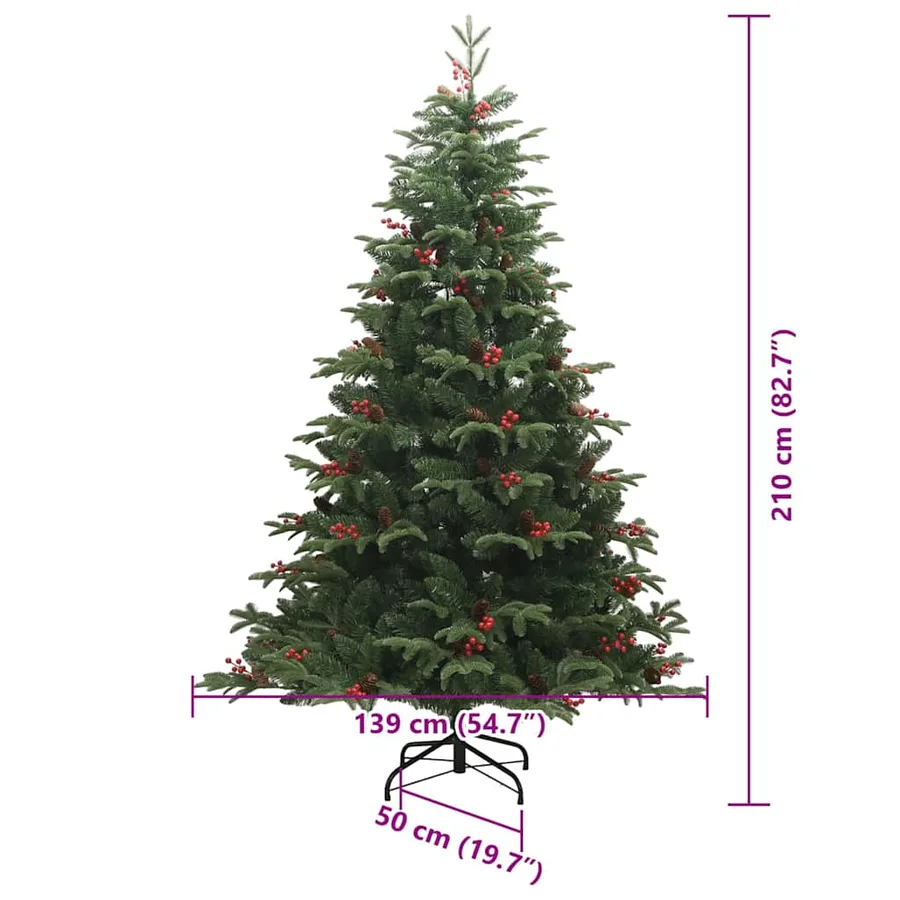 Sapin de Noël artificiel Vert 210 cm PVC, métal et plastique - 17