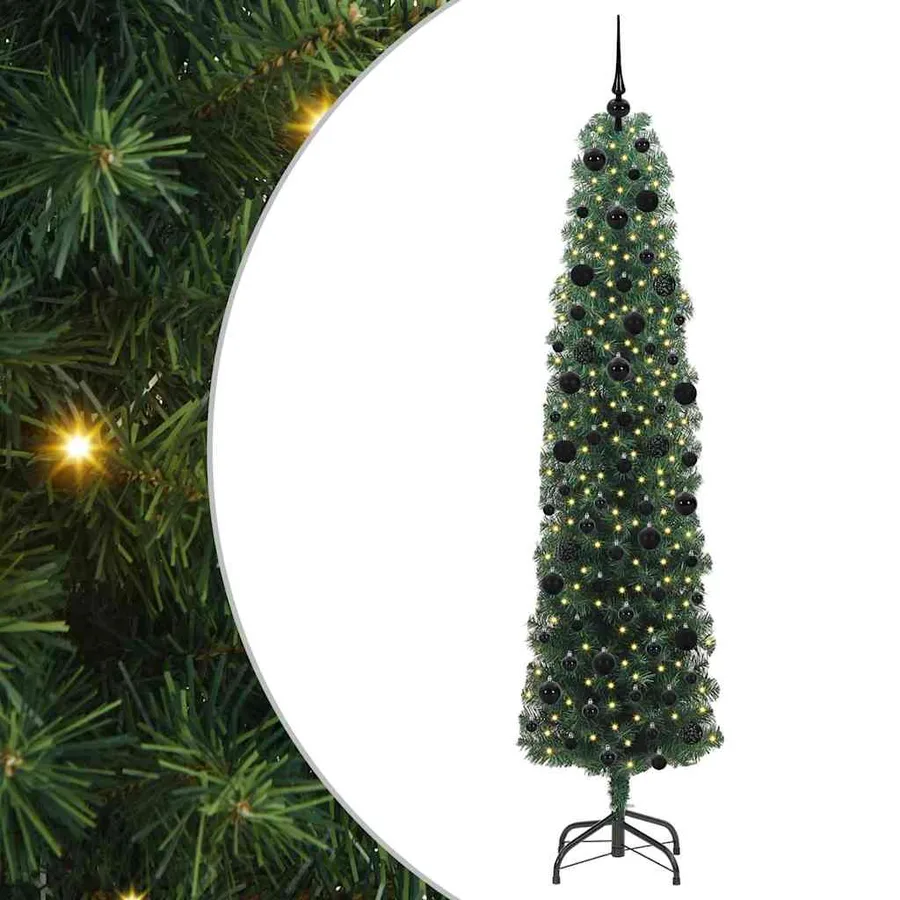 Sapin de Noël artificiel Vert 240 cm PVC et acier et plastique - 2