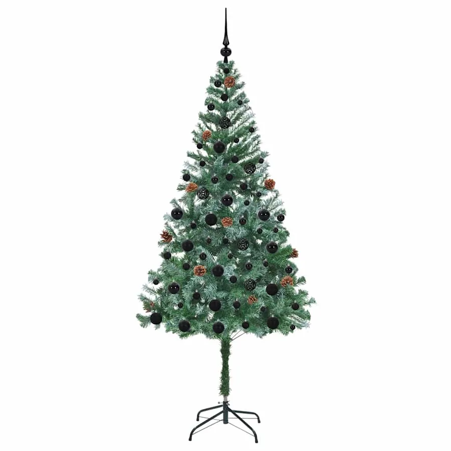 Sapin de Noël artificiel avec 300 LED Vert 180 cm PVC et Acier - 4