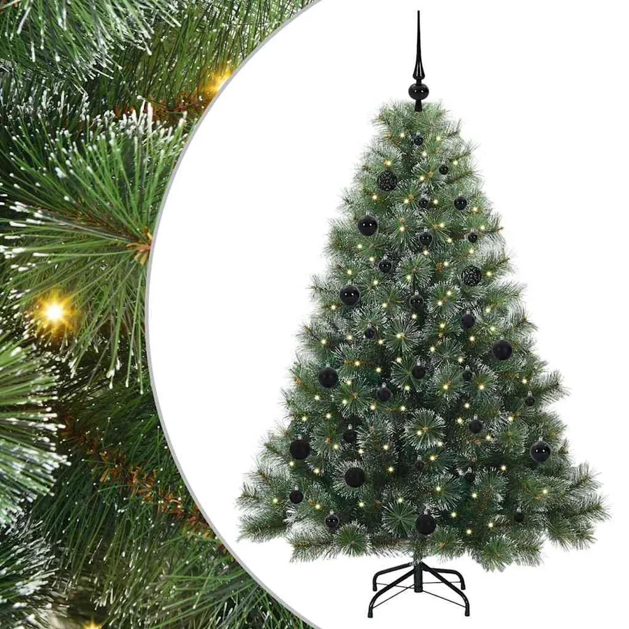 Sapin de Noël artificiel avec 150 LED Vert 150 cm PE et PVC - 2