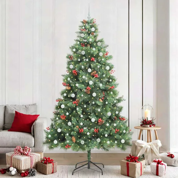 Sapin de Noël artificiel Vert 240 cm PVC et métal