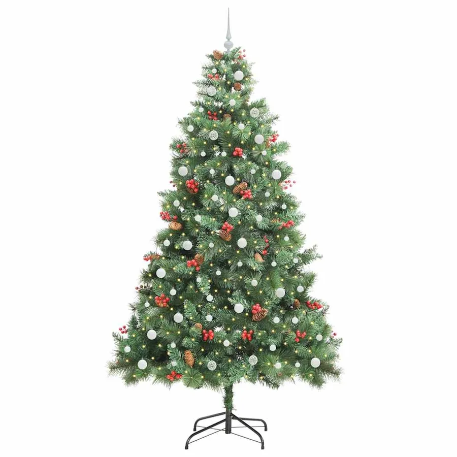 Sapin de Noël artificiel Vert 240 cm PVC et métal - 3