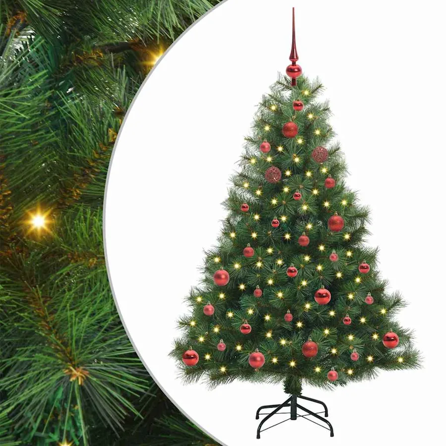 Sapin de Noël artificiel avec 150 LED Vert 150 cm PE et PVC - 2