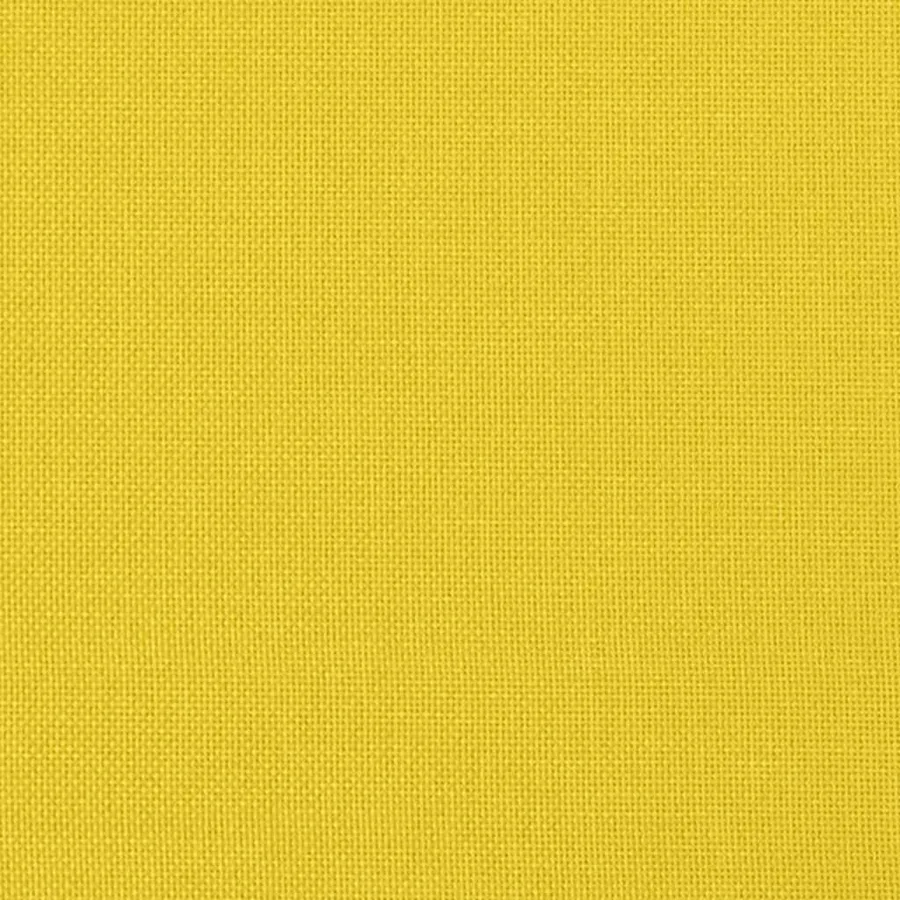 Fauteuil sans accoudoirs jaune clair tissu - 7